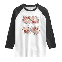 Floral Protest Against Ice Raglan Shirt Justice and Freedom Political Resistance