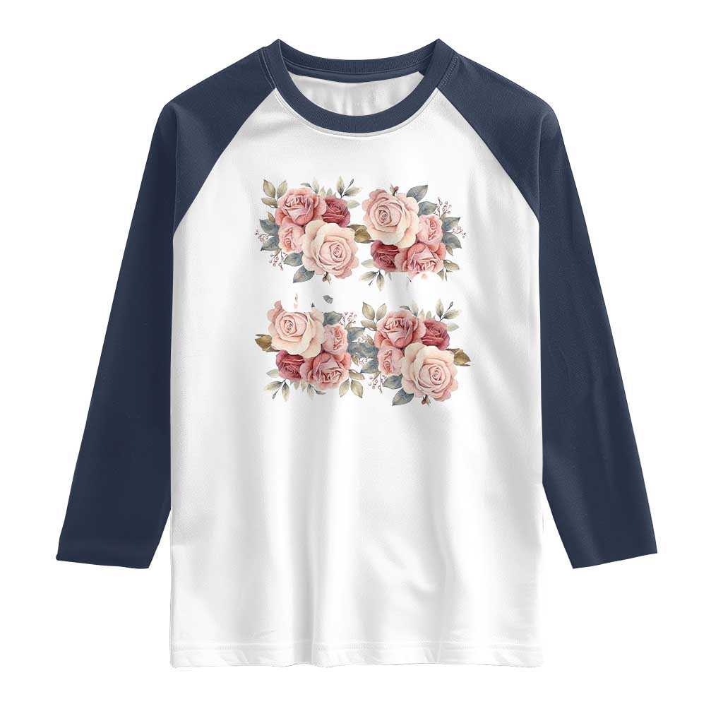 Floral Protest Against Ice Raglan Shirt Justice and Freedom Political Resistance