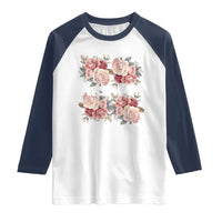 Floral Protest Against Ice Raglan Shirt Justice and Freedom Political Resistance