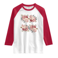 Floral Protest Against Ice Raglan Shirt Justice and Freedom Political Resistance