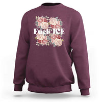 Floral Protest Against Ice Sweatshirt Justice and Freedom Political Resistance