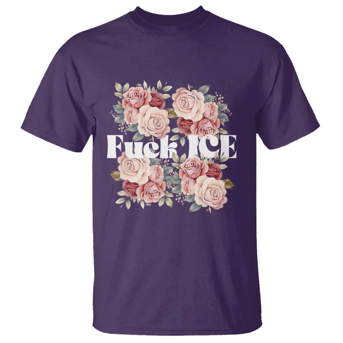 Floral Protest Against Ice T Shirt Justice and Freedom Political Resistance