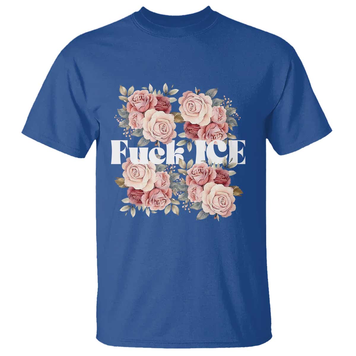 Floral Protest Against Ice T Shirt Justice and Freedom Political Resistance