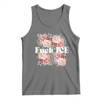 Floral Protest Against Ice Tank Top Justice and Freedom Political Resistance