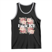 Floral Protest Against Ice Tank Top Justice and Freedom Political Resistance