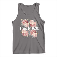 Floral Protest Against Ice Tank Top Justice and Freedom Political Resistance