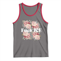 Floral Protest Against Ice Tank Top Justice and Freedom Political Resistance
