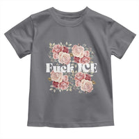 Floral Protest Against Ice Toddler T Shirt Justice and Freedom Political Resistance