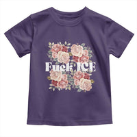 Floral Protest Against Ice Toddler T Shirt Justice and Freedom Political Resistance