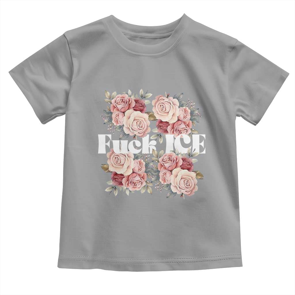 Floral Protest Against Ice Toddler T Shirt Justice and Freedom Political Resistance
