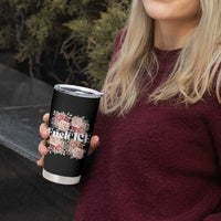 Floral Protest Against Ice Tumbler Cup Justice and Freedom Political Resistance