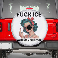 F Ice No Human Is Illegal Spare Tire Cover Feminist Pop Art Against Ice Protest Resistance