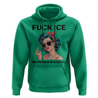 F Ice No Human Is Illegal Hoodie Feminist Pop Art Against Ice Protest Resistance