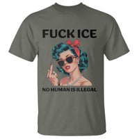 F Ice No Human Is Illegal T Shirt Feminist Pop Art Against Ice Protest Resistance