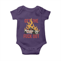 Ice Get the F Out Burning Car Graphic Baby Onesie Against Ice Protest Resistance