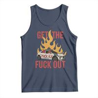 Ice Get the F Out Burning Car Graphic Tank Top Against Ice Protest Resistance
