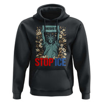 Statue of Liberty Resist Stop Ice Hoodie Floral Activist for Justice and Freedom