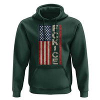 F Ice Retro Distressed American Flag Hoodie Patriotic Against Ice Justice Protest Resistance