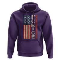 F Ice Retro Distressed American Flag Hoodie Patriotic Against Ice Justice Protest Resistance