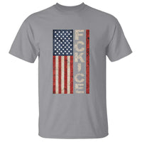 F Ice Retro Distressed American Flag T Shirt Patriotic Against Ice Justice Protest Resistance