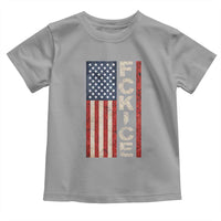 F Ice Retro Distressed American Flag Toddler T Shirt Patriotic Against Ice Justice Protest Resistance