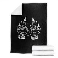 Middle Finger F Ice Throw Blanket Against Ice Violence Outspoken Resistance