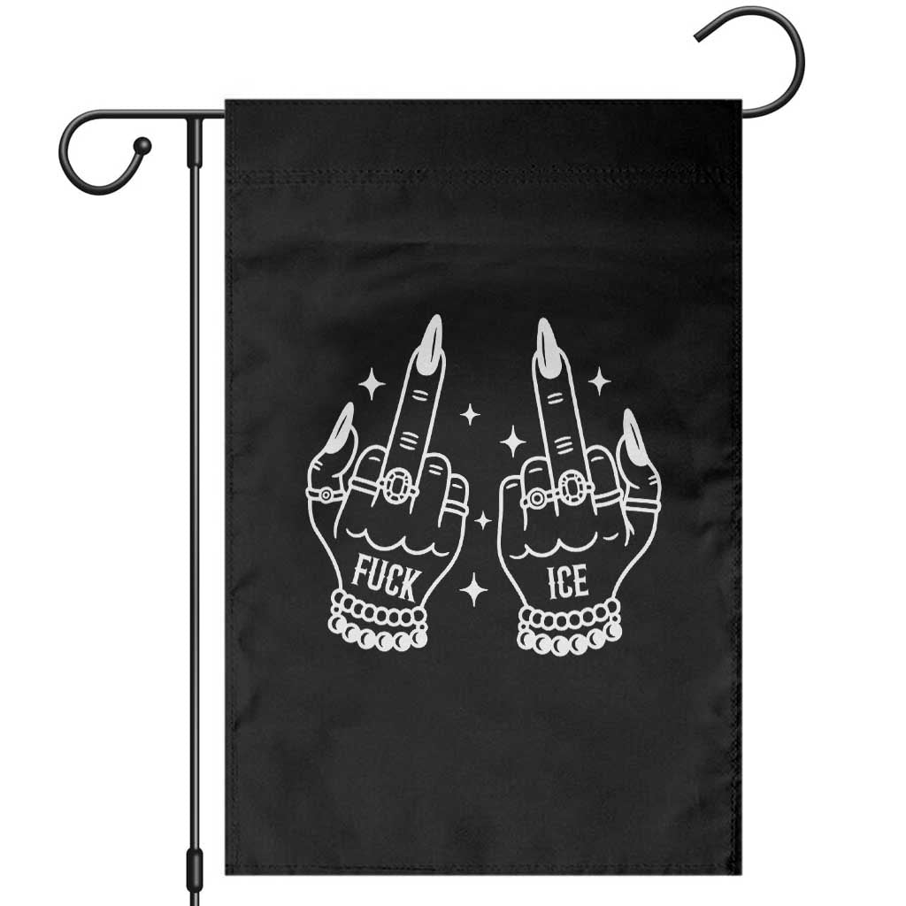 Middle Finger F Ice Garden Flag Against Ice Violence Outspoken Resistance