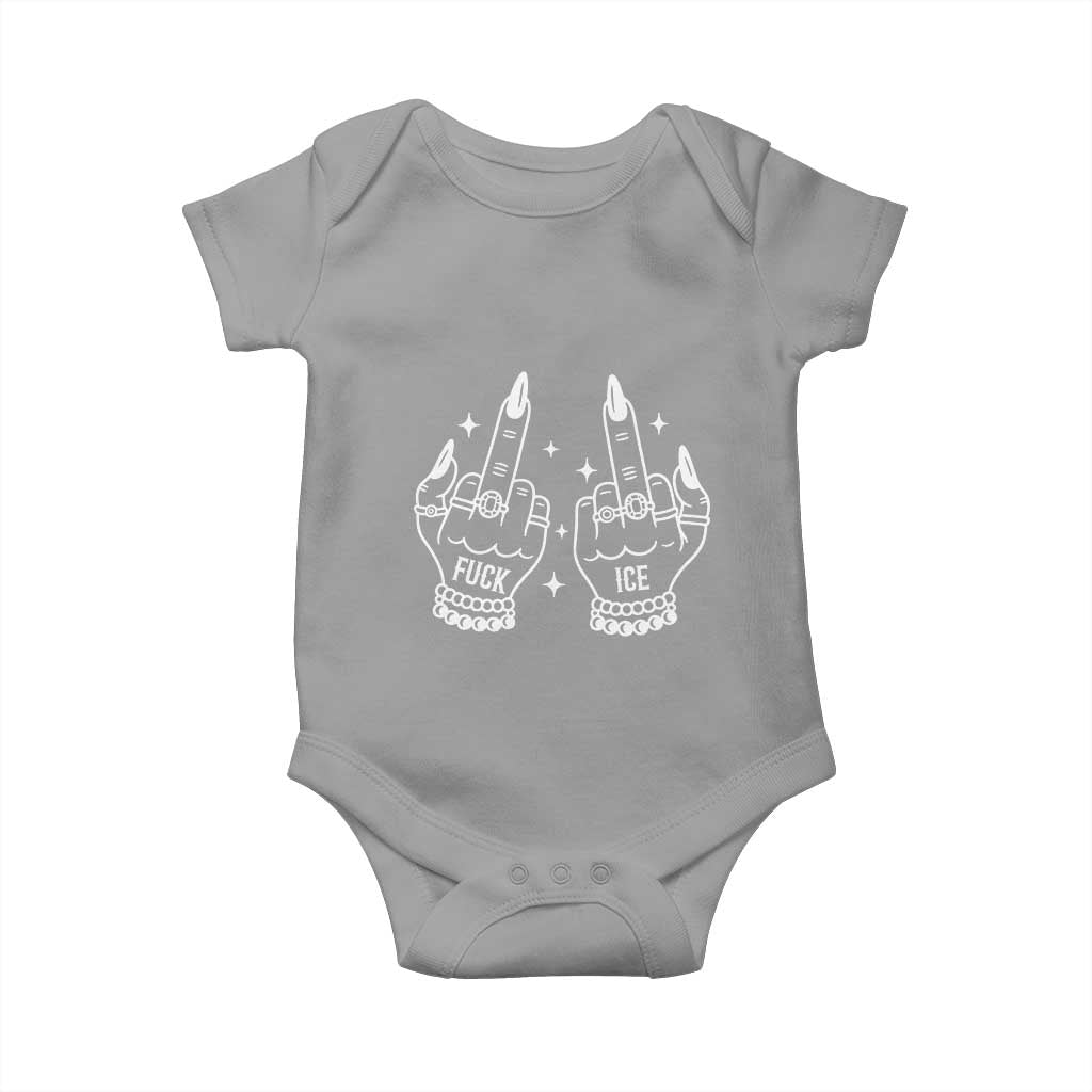 Middle Finger F Ice Baby Onesie Against Ice Violence Outspoken Resistance