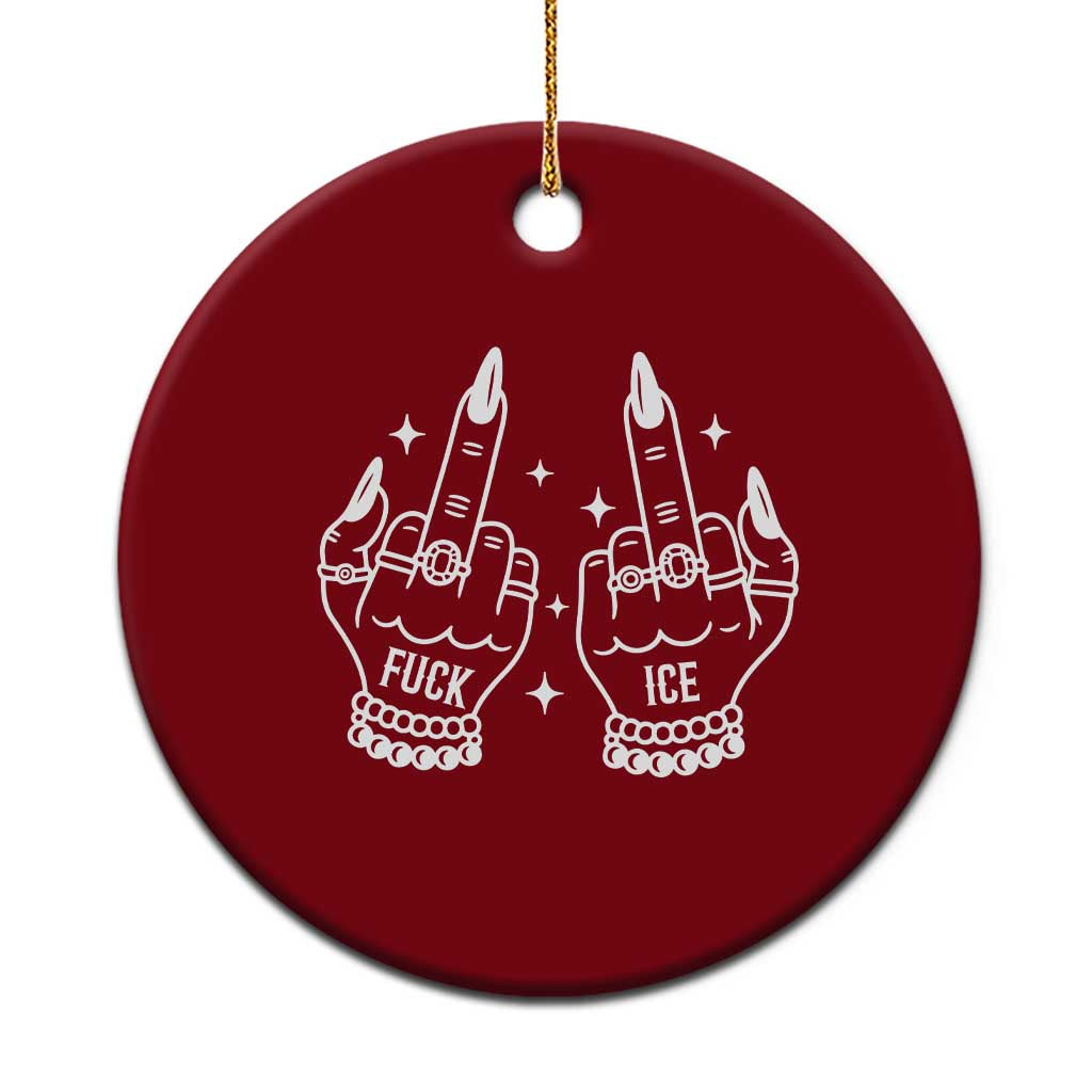 Middle Finger F Ice Ceramic Ornament Against Ice Violence Outspoken Resistance