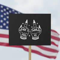Middle Finger F Ice Protest Sign Against Ice Violence Outspoken Resistance