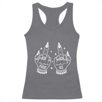 Middle Finger F Ice Racerback Tank Top Against Ice Violence Outspoken Resistance
