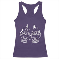 Middle Finger F Ice Racerback Tank Top Against Ice Violence Outspoken Resistance