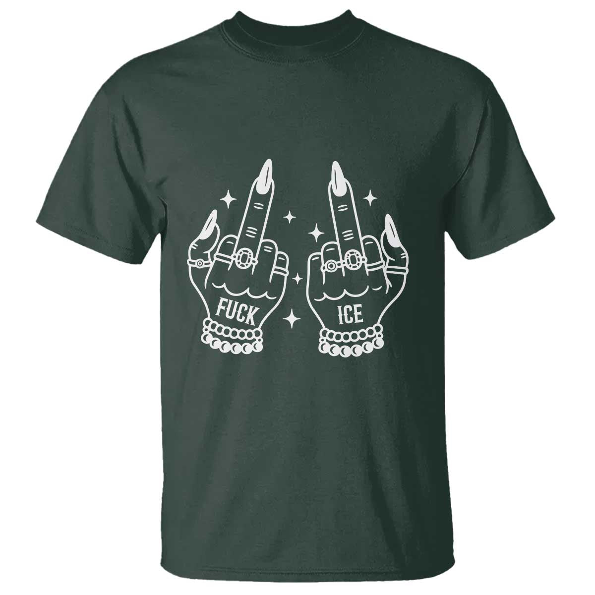 Middle Finger F Ice T Shirt Against Ice Violence Outspoken Resistance