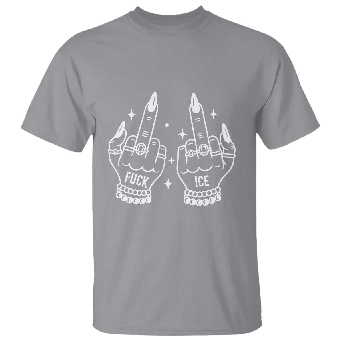 Middle Finger F Ice T Shirt Against Ice Violence Outspoken Resistance