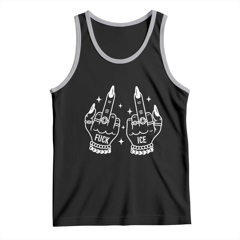 Middle Finger F Ice Tank Top Against Ice Violence Outspoken Resistance