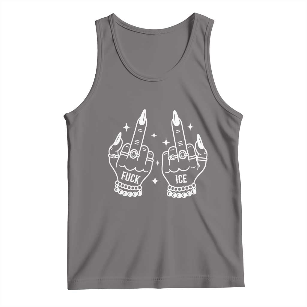 Middle Finger F Ice Tank Top Against Ice Violence Outspoken Resistance