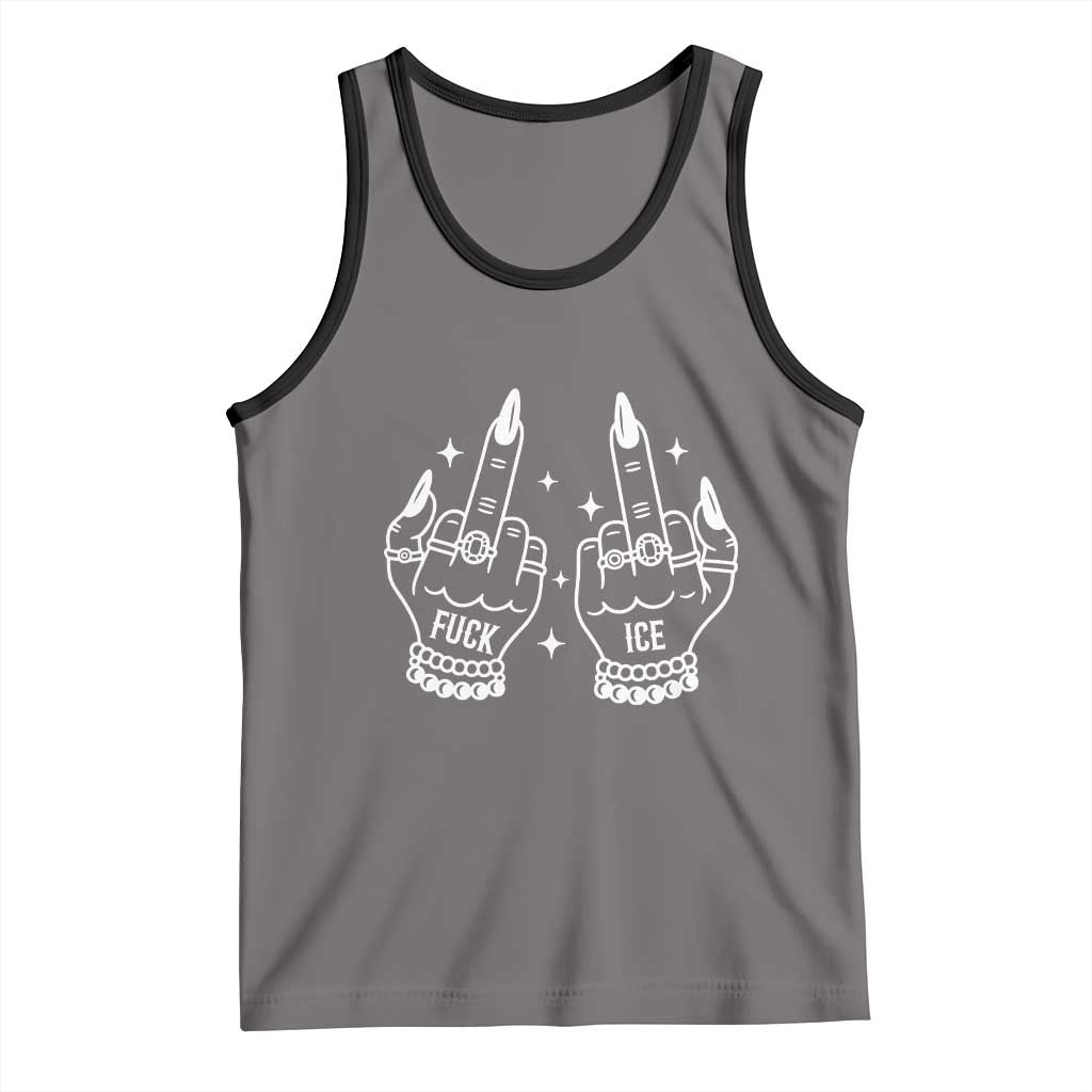 Middle Finger F Ice Tank Top Against Ice Violence Outspoken Resistance