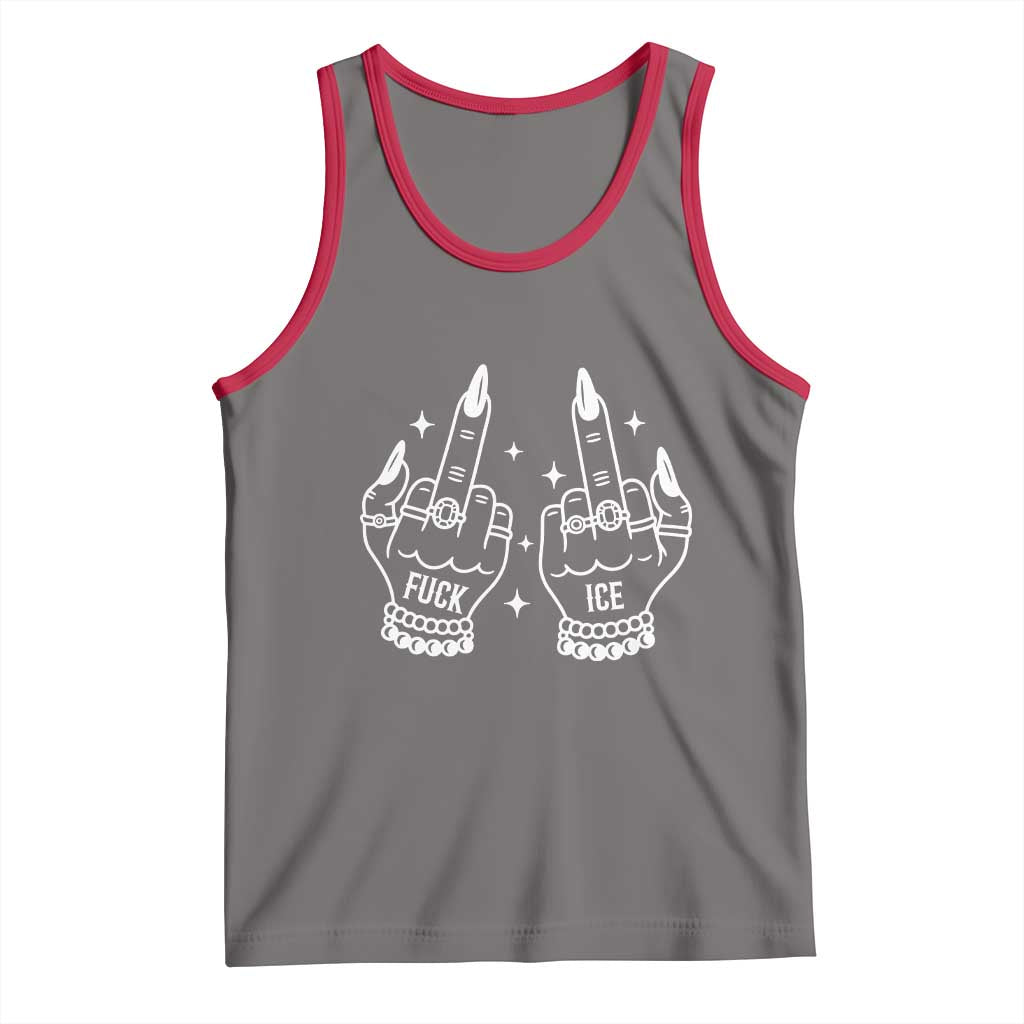 Middle Finger F Ice Tank Top Against Ice Violence Outspoken Resistance