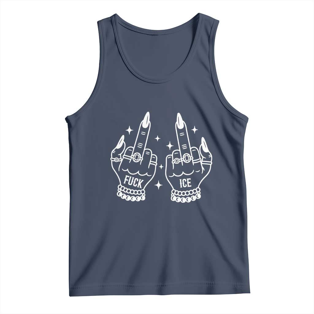 Middle Finger F Ice Tank Top Against Ice Violence Outspoken Resistance