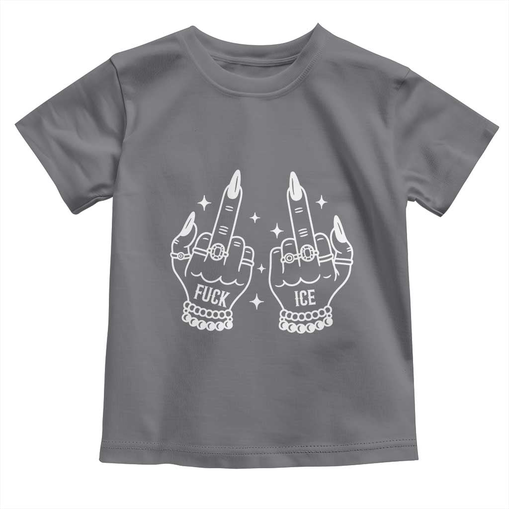 Middle Finger F Ice Toddler T Shirt Against Ice Violence Outspoken Resistance