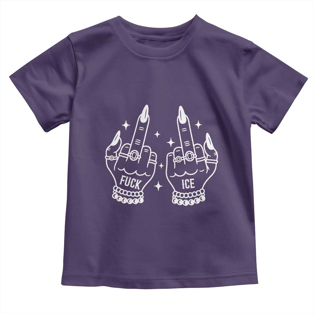 Middle Finger F Ice Toddler T Shirt Against Ice Violence Outspoken Resistance