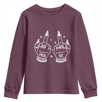 Middle Finger F Ice Youth Sweatshirt Against Ice Violence Outspoken Resistance