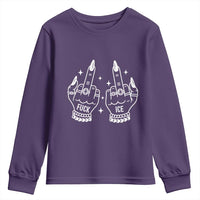 Middle Finger F Ice Youth Sweatshirt Against Ice Violence Outspoken Resistance