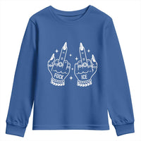 Middle Finger F Ice Youth Sweatshirt Against Ice Violence Outspoken Resistance