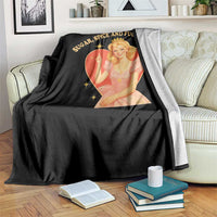 Sugar Spice and F Ice Retro Fairy Throw Blanket Feminist Against Ice Protest Political Resistance