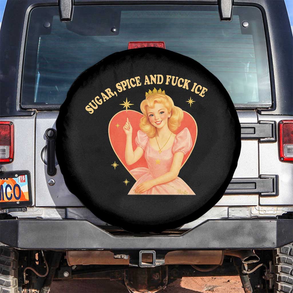 Sugar Spice and F Ice Retro Fairy Spare Tire Cover Feminist Against Ice Protest Political Resistance