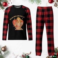 Sugar Spice and F Ice Retro Fairy Plaid Pajama Set Feminist Against Ice Protest Political Resistance