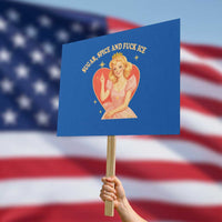 Sugar Spice and F Ice Retro Fairy Protest Sign Feminist Against Ice Protest Political Resistance