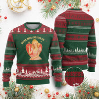 Sugar Spice and F Ice Retro Fairy Ugly Christmas Sweater Feminist Against Ice Protest Political Resistance
