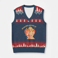 Sugar Spice and F Ice Retro Fairy V-Neck Knit Sweater Vest Feminist Against Ice Protest Political Resistance